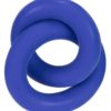 Hunkyjunk Duo Silicone Double Cock Ring - Blue