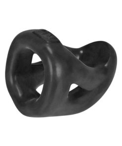 Hunkyjunk Slingshot Silicone 3 Ring Teardrop Cock Ring - Black