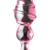 Icicles No 27 Textured Glass Anal Plug Pink 5.75 Inch