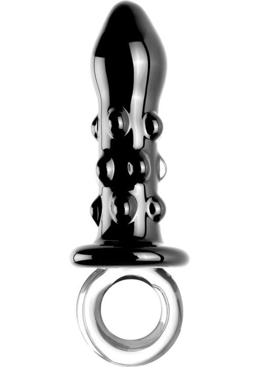 Icicles No 37 Textured Glass Massager - Black