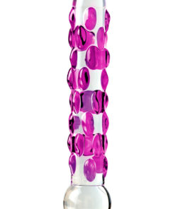 Icicles No 7 Glass Dildo 7in - Clear And Purple