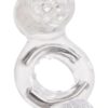 Instant Activation Triple Point Enhancer Vibrating Cock Ring - Clear