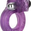 Intimate Butterfly Ring Vibrating Cock Ring With Clitoral Stimulation - Purple
