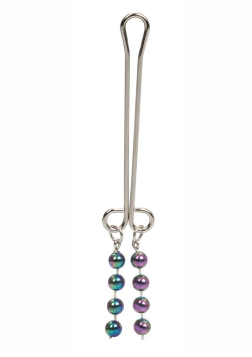 Intimate Play Non Piercing Beaded Clitoral Jewelry - Silver