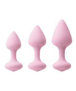 INYA Triple Kiss Trainer Kit Silicone Butt Plugs - Pink