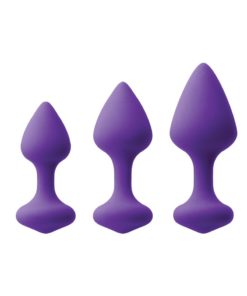 INYA Triple Kiss Trainer Kit Silicone Butt Plugs - Purple
