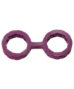 Japanese Style Bondage Silicone Cuffs Small Purple 6.4 Inch