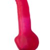 Jelly Caribbean Number 2 Jelly Vibrator With Clitoral Stimulator - Red 8 in