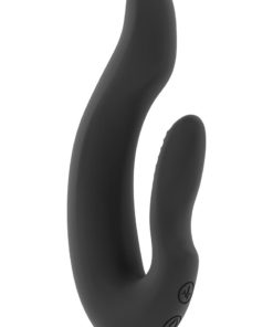 Jil Hayden Flexible Couples Rabbit Silicone Rechargeable Vibrator - Black