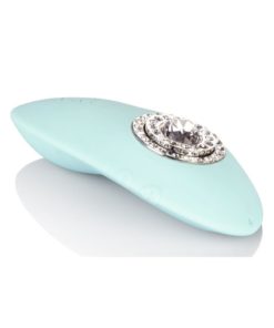 Jopen Pave Grace Silicone Rechargeble Massager With Crystals - Aqua