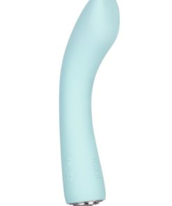 Jopen Pave Vivian Rechargeable Silicone Vibrating Curved Wand Massager With Crystals - Teal