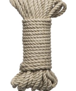 Kink Hogtied Bind and Tie 6mm Hemp Bondage Rope 30 Feet - Natural