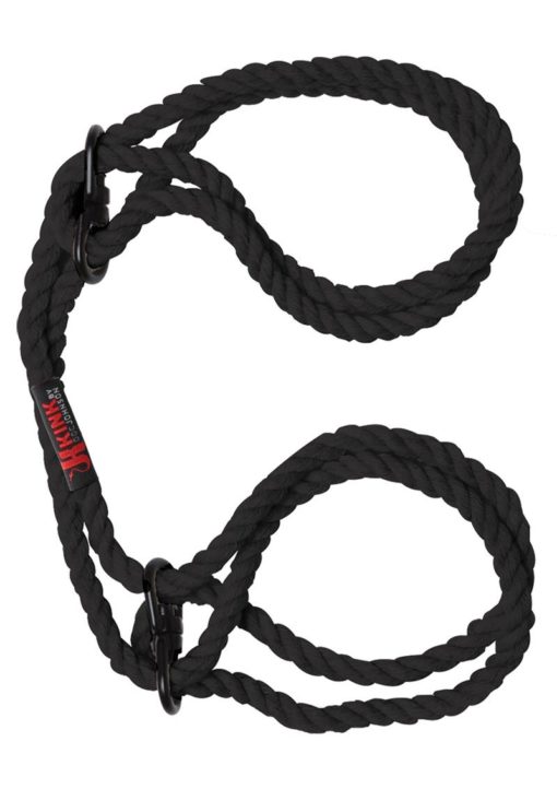 Kink Hogtied Bind and Tie 6mm Hemp Wrist Or Ankle Cuffs - Black