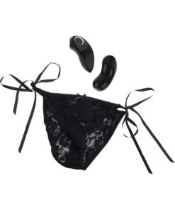 Little Black Panty Vibrating Panty Massager With Remote Control - Black
