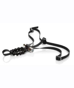 Lover`s Vibrating Thong With Pleasure Beads - Black