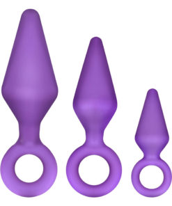 Luxe Candy Rimmer Anal Kit Silicone (3 piece Kit) - Purple