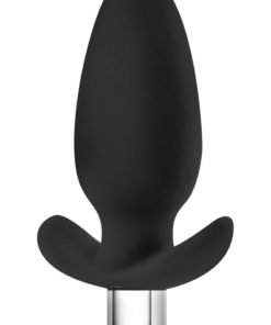 Luxe Little Thumper Silicone Butt Plug- Black