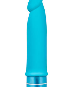 Luxe Purity Vibrating Silicone Dildo 7.5in - Blue