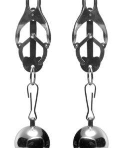 Master Series Deviant Monarch Weighted Nipple Clamps - Silver