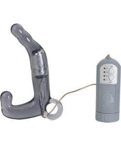 Men`s Pleasure Wand Vibrating Prostate Stimulator With Remote Control - Grey