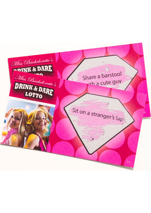 Miss Bachelorettes Drink And Dare Lotto Game (36 Cards Per Pack)