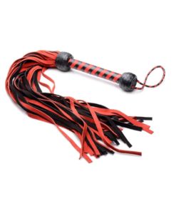 Mistress By Isabella Sinclaire Suede Flogger - Black and Red