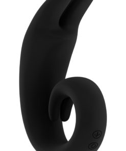 Mjuze The Lithe Flexible Silicone Rechargeable Clitoral And Anal Stimulation Vibrator - Black