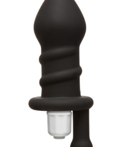 Mood Juicy Swirled Silicone Plug Waterproof Black 4.9 Inch