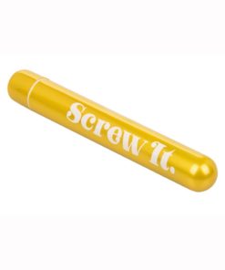 Naughty Bits Screw It. Powerful Vibrator - Gold