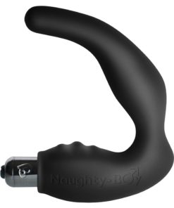 Naughty Boy Intense Rechargeable Silicone Prostate and Perineum Stimulator- Black