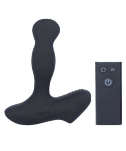 Nexus Revo Slim Rechargeable Silicone Prostate Massager With Remote Control - Black