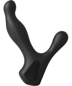 OptiMAL Rimming P-Massager Rechargeable Silicone Vibrating And Rotating Prostate Stimulator - Black