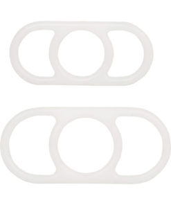 Optimum Series Silicone Erection Enhancer Cock Ring Set - White