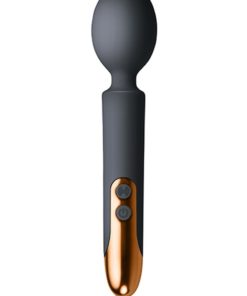 Oriel Rechargeable Silicone Wand Massager - Black