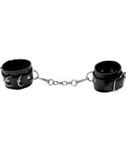 Ouch Premium Bonded Leather Cuffs For Hands Or Ankles - Black