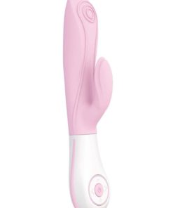 Ovo E7 USB Rechargeable Silkskyn Silicone Textured Rabbit Vibrator Waterproof Pink