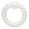 Pearl Beaded Prolong Silicone Cock Ring - White
