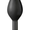 Platinum Premium Silicone - The Minis - Spade - Medium Anal Plug - Black