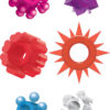 Pleasure Stars Jelly Cock Rings 6 Pack Assorted Colors