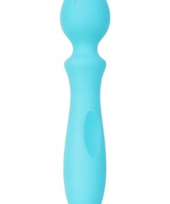 Pocket Wand Rechargeable Silicone Wand Massager - Aqua