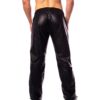 Prowler Red Leather Joggers - Large - Black/White