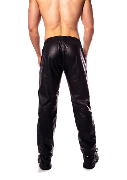 Prowler Red Leather Joggers - Medium - Black/White