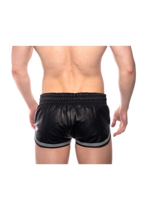 Prowler Red Leather Sport Shorts - 2XLarge - Black/Gray