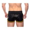 Prowler Red Leather Sport Shorts - Large - Black/Yellow