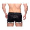 Prowler Red Leather Sport Shorts - Medium Black/White