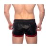 Prowler Red Leather Sport Shorts - Small - Black/Red