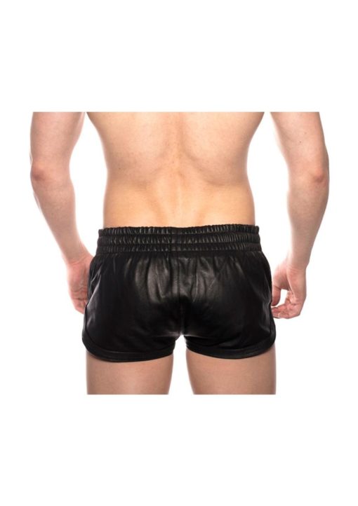 Prowler Red Leather Sport Shorts - XLarge - Black