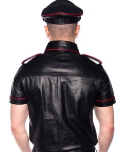 Prowler Red Police Shirt Piped - Medium - Black/Red
