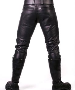 Prowler Red Prowler Leather Jeans 38in - Black