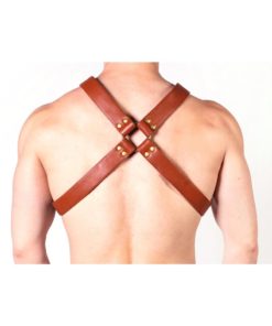 Prowler Red X Chest Harness - 2XLarge - Brown/Brass